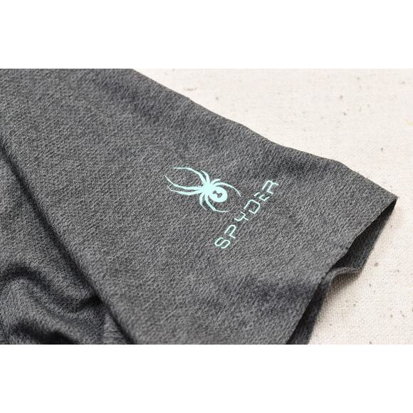 Spyder Men's Gray Logo T-Shirt Regular Size L Wicking Performance Tee - Picture 6 of 8